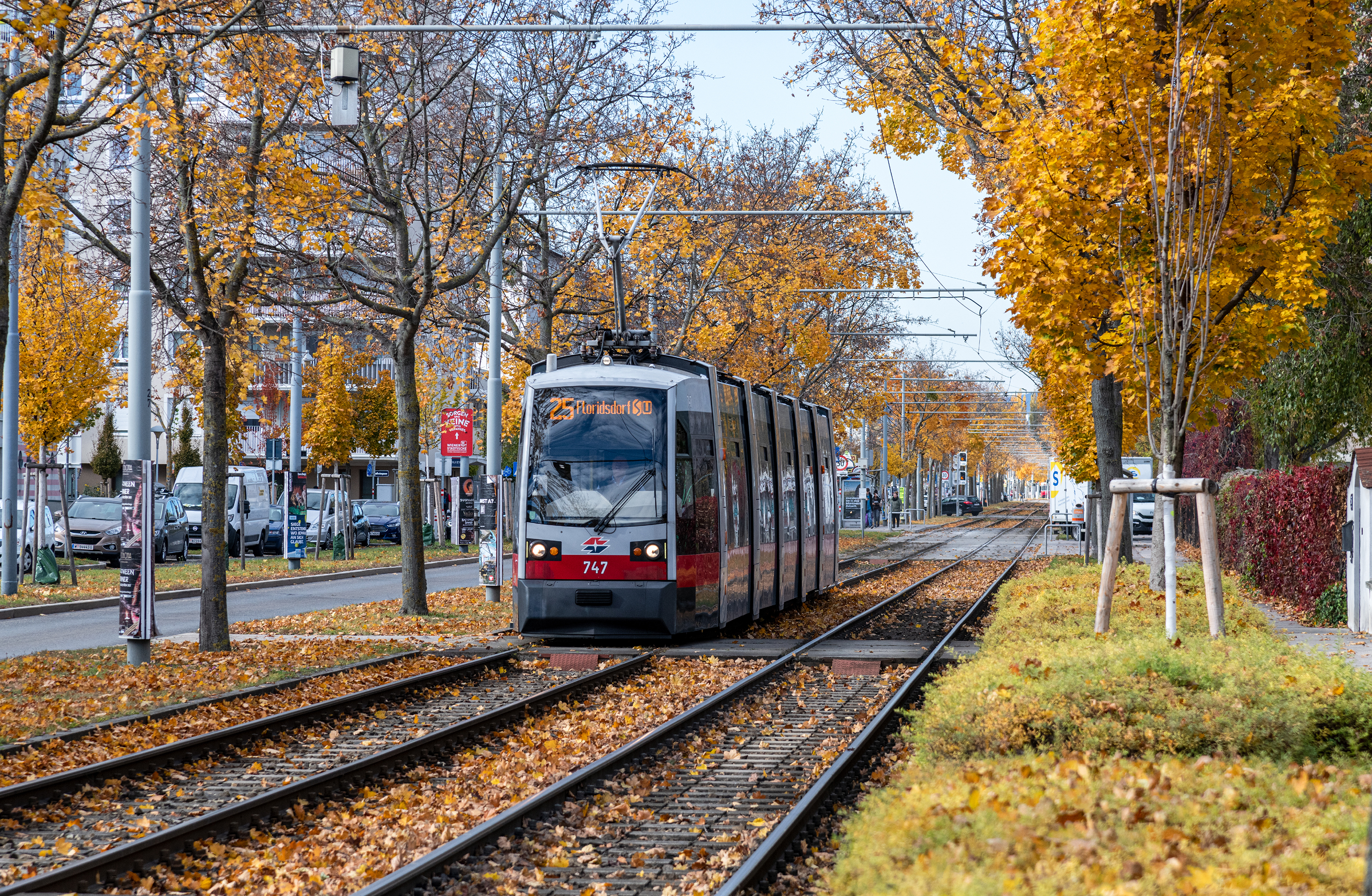 Linie 25 in der Donaustadt